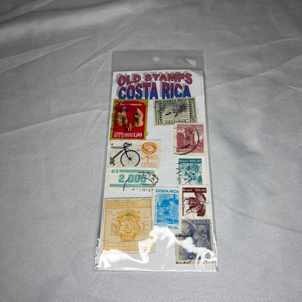 Vintage Costa Rica Postage Stamps Souvenir